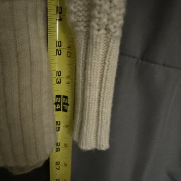 Smartwool Sweater Women's MEDIUM Cream Merino Wool High Cowl Neck - Picture 10 of 12